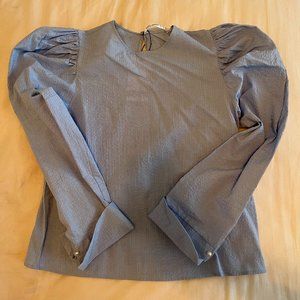 ZARA Basic Z1975 Denim Long Sleeve Blouse NWT size XL